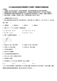 2026届山东省济南市济阳县数学七年级第一学期期末考试模拟试题含解析