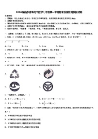 2026届山东省寿光市数学七年级第一学期期末质量检测模拟试题含解析