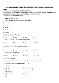 2026届山东省青岛市城阳区第九中学数学七年级第一学期期末考试模拟试题含解析