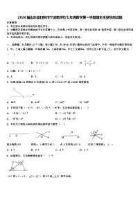 2026届山东省日照市宁波路学校七年级数学第一学期期末质量检测试题含解析