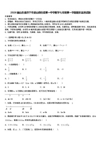 2026届山东省济宁市梁山县街道第一中学数学七年级第一学期期末监测试题含解析