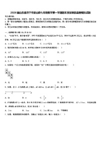 2026届山东省济宁市梁山县七年级数学第一学期期末质量跟踪监视模拟试题含解析