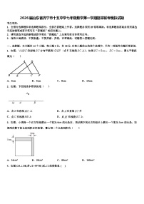 2026届山东省济宁市十五中学七年级数学第一学期期末联考模拟试题含解析