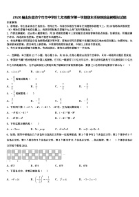 2026届山东省济宁市市中学区七年级数学第一学期期末质量跟踪监视模拟试题含解析