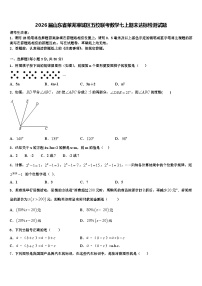 2026届山东省莱芜莱城区五校联考数学七上期末达标检测试题含解析