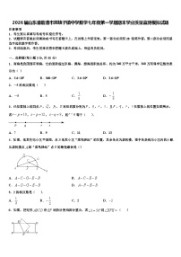 2026届山东省临清市刘垓子镇中学数学七年级第一学期期末学业质量监测模拟试题含解析