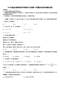 2026届山东省聊城市茌平县数学七年级第一学期期末达标检测模拟试题含解析