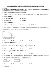 2026届山东省枣庄市第七中学数学七年级第一学期期末复习检测试题含解析