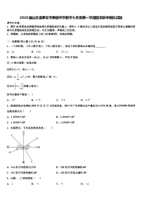2026届山东省泰安市泰前中学数学七年级第一学期期末联考模拟试题含解析