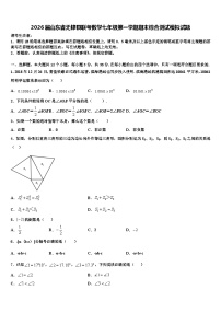2026届山东省无棣县联考数学七年级第一学期期末综合测试模拟试题含解析