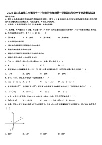 2026届山东省枣庄市第四十一中学数学七年级第一学期期末学业水平测试模拟试题含解析