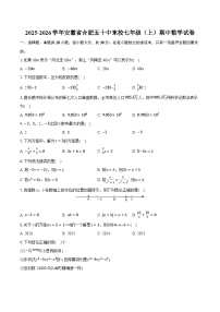 2025-2026学年安徽省合肥五十中东校七年级（上）期中数学试卷