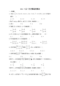 数学人教版（2024）二元一次方程组的概念同步训练题