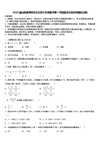 2026届山西省朔州市右玉县七年级数学第一学期期末达标检测模拟试题含解析