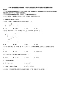 2026届陕西省西安市高新二中学七年级数学第一学期期末监测模拟试题含解析