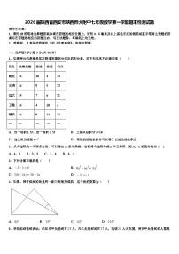 2026届陕西省西安市陕西师大附中七年级数学第一学期期末检测试题含解析