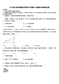 2026届上海市杨浦区名校数学七年级第一学期期末考试模拟试题含解析