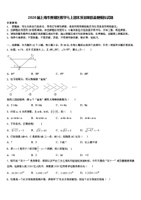 2026届上海市黄埔区数学七上期末质量跟踪监视模拟试题含解析