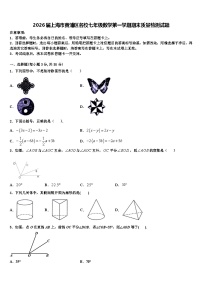 2026届上海市黄浦区名校七年级数学第一学期期末质量检测试题含解析