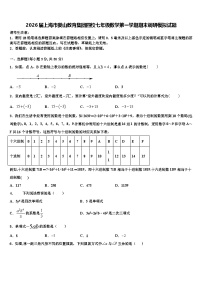 2026届上海市娄山教育集团四校七年级数学第一学期期末调研模拟试题含解析
