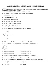 2026届四川省成都市第二十三中学数学七年级第一学期期末考试模拟试题含解析