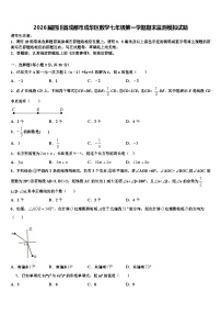 2026届四川省成都市成华区数学七年级第一学期期末监测模拟试题含解析