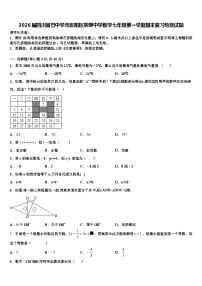 2026届四川省巴中学市恩阳区茶坝中学数学七年级第一学期期末复习检测试题含解析