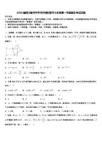 2026届四川省巴中学市巴州区数学七年级第一学期期末考试试题含解析