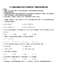 2026届四川省眉山市名校七年级数学第一学期期末联考模拟试题含解析