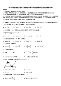 2026届四川省宁南县七年级数学第一学期期末教学质量检测模拟试题含解析