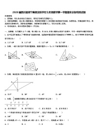2026届四川省遂宁高级实验学校七年级数学第一学期期末达标检测试题含解析