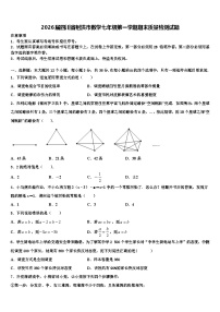 2026届四川省射洪市数学七年级第一学期期末质量检测试题含解析