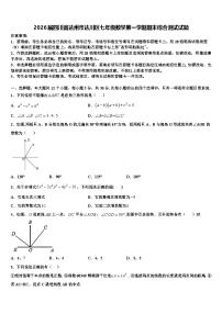 2026届四川省达州市达川区七年级数学第一学期期末综合测试试题含解析