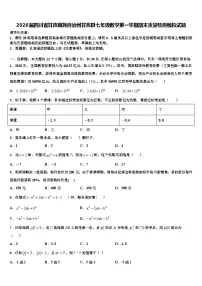 2026届四川省甘孜藏族自治州甘孜县七年级数学第一学期期末质量检测模拟试题含解析