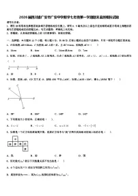 2026届四川省广安市广安中学数学七年级第一学期期末监测模拟试题含解析