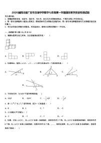 2026届四川省广安市友谊中学数学七年级第一学期期末教学质量检测试题含解析