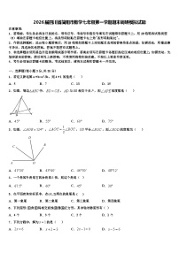 2026届四川省简阳市数学七年级第一学期期末调研模拟试题含解析