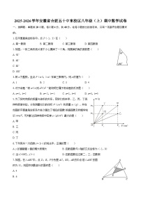2025-2026学年安徽省合肥五十中东校区八年级（上）期中数学试卷-自定义类型