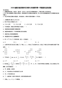 2026届四川省资阳市乐至县七年级数学第一学期期末监测试题含解析