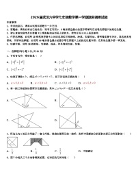 2026届武汉六中学七年级数学第一学期期末调研试题含解析
