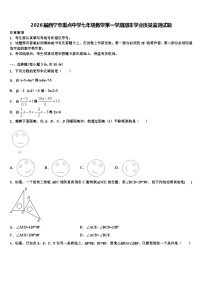 2026届西宁市重点中学七年级数学第一学期期末学业质量监测试题含解析