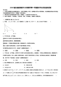 2026届云南省楚雄市七年级数学第一学期期末学业质量监测试题含解析