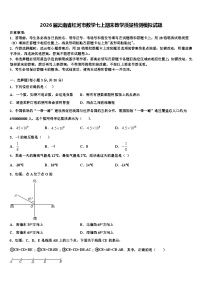 2026届云南省红河市数学七上期末教学质量检测模拟试题含解析