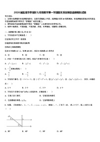 2026届盐城市亭湖区七年级数学第一学期期末质量跟踪监视模拟试题含解析