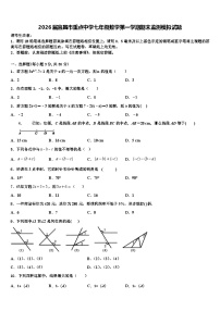 2026届宜昌市重点中学七年级数学第一学期期末监测模拟试题含解析