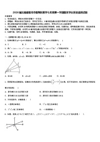 2026届云南省临沧市临翔区数学七年级第一学期期末学业质量监测试题含解析