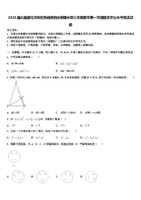 2026届云南省红河哈尼族彝族自治州建水县七年级数学第一学期期末学业水平测试试题含解析
