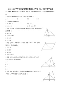 2025-2026学年江苏省盐城市建湖县八年级（上）期中数学试卷