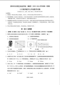 广东省深圳市光明区实验学校2025-2026学年9年级上学期期中数学试卷