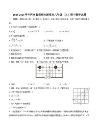 2025-2026学年河南省郑州市新郑市八年级（上）期中数学试卷（有答案和解析）
